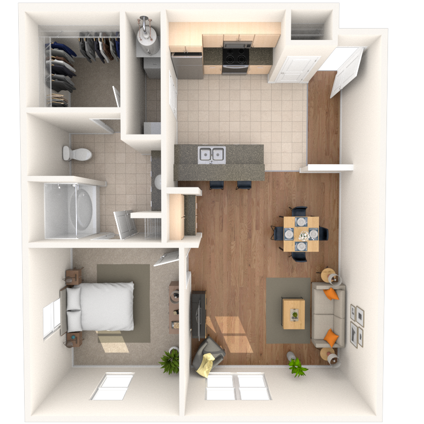 Floorplan image of unit 427